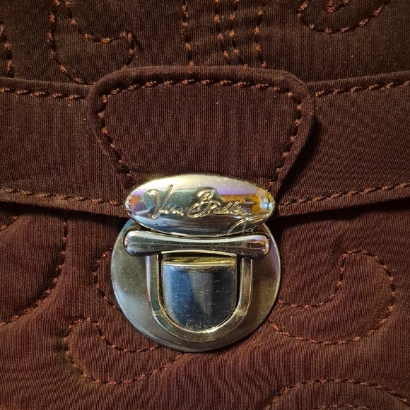 Vera Bradley Brown Laptop Bag with Embossed Floral Design - Picture 2 of 16